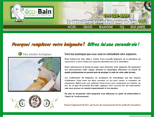 Tablet Screenshot of eco-bain.ca
